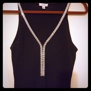 Cache rhinestone sleeveless top